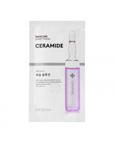 Missha Mascure Moisture Solution Sheet Mask Ceramide zklidňující textilní maska 28 ml