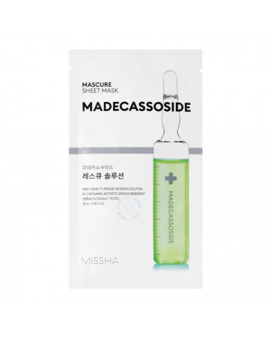 Missha - Mascure Rescue Solution Sheet Mask - Madecassoside  Zklidňující textilní maska  28 ml Missha - Mascure Rescue Solution Sheet Mask - Madecassoside  Zklidňující textilní maska  28 ml