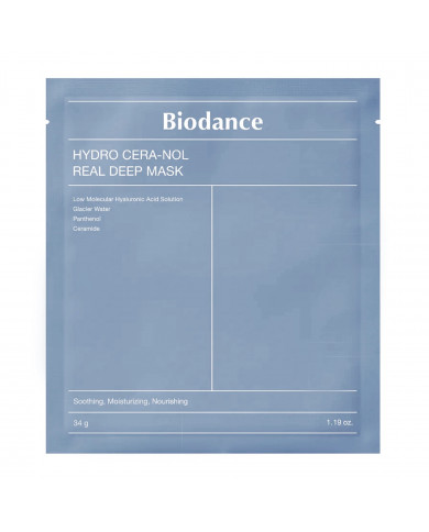 Biodance  Hydro Cera-nol Real Deep Mask  Hydratační kolagenová maska na obličej  1ks/34g Biodance  Hydro Cera-nol Real Deep Mask  Hydratační kolagenová maska na obličej  1ks/34g