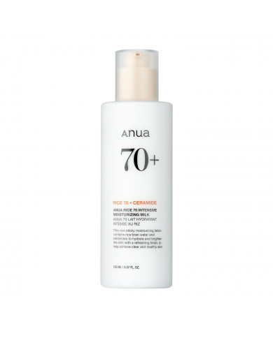 Anua  Rice 70 Intensive Moisturizing Milk  Intenzivně hydratační pleťové mléko  150 ml Anua  Rice 70 Intensive Moisturizing Milk  Intenzivně hydratační pleťové mléko  150 ml