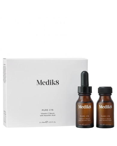 Medik8 Pure C15 Rozjasňující a omlazující sérum s vitamínem C 2 x 15 ml Medik8 Pure C15 Rozjasňující a omlazující sérum s vitamínem C 2 x 15 ml