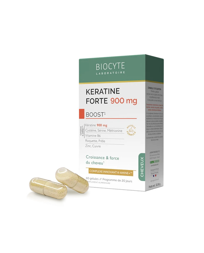 Biocyte Keratine forte 900mg boost pack k-amine Intenzivní kúra pro posílení a růst vlasů